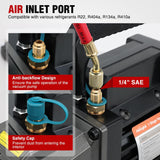 Nilight HVAC Vacuum Pump, 3.5 CFM 1/4 HP 110V Single Stage AC Vacuum Pumps Kit for R22 R404a R134a R410a 5 Pa Ultimate Vacuum for Auto Air Conditioning Servicing Refrigerant Recharging, Oil Included, view 4