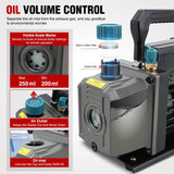 Nilight HVAC Vacuum Pump, 3.5 CFM 1/4 HP 110V Single Stage AC Vacuum Pumps Kit for R22 R404a R134a R410a 5 Pa Ultimate Vacuum for Auto Air Conditioning Servicing Refrigerant Recharging, Oil Included, view 5
