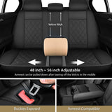 Nilight Hyundai Honda Accord Kia Civic Corolla Camry CRV RAV4 Fusion 5 Seat Covers (Full Set, Black), view 4