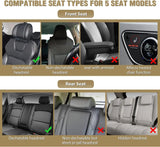Nilight Hyundai Honda Accord Kia Civic Corolla Camry CRV RAV4 Fusion 5 Seat Covers (Full Set, Black), view 6