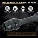Nilight Ignition Coil Pack Fit for Nissan Infiniti Suzuki Equator Murano Altima Maxima Pathfinder Quest Xterra NV1500/2500/3500 I35 QX4 2002-2014 3.5L 4.0L V6 OE# UF349 C1406 Ignition Coils Set of 6, view 2