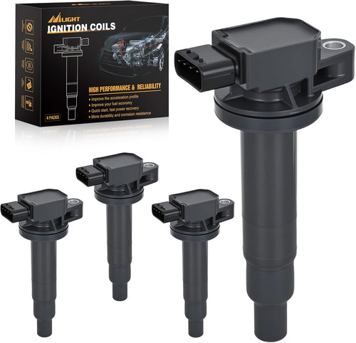 Nilight Ignition Coil Pack Fit for Scion XA XB Toyota Echo Prius C Camry Yaris 1.5L 2000 2002 03 04 05 06 07 08 09 10 11 12 13 14 15 16 2017 2018 OE# C1304 UF316 5C1293 GN10312 Ignition Coils Set of 4