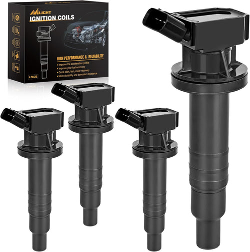 Nilight Ignition Coil Pack Fit for Toyota Chevy Prizm Pontiac Vibe Corolla Matrix Celica MR2 Spyder 2000 2001 2002 2003 2004 2005 2006 2007 2008 1.8 L4 OE# UF247 UF315 C1249 Ignition Coils Set of 4