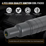 Nilight Ignition Coil Pack Fit for Toyota Chevy Prizm Pontiac Vibe Corolla Matrix Celica MR2 Spyder 2000 2001 2002 2003 2004 2005 2006 2007 2008 1.8 L4 OE# UF247 UF315 C1249 Ignition Coils Set of 4, view 2
