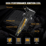 Nilight Ignition Coil Pack Fit for Toyota Chevy Prizm Pontiac Vibe Corolla Matrix Celica MR2 Spyder 2000 2001 2002 2003 2004 2005 2006 2007 2008 1.8 L4 OE# UF247 UF315 C1249 Ignition Coils Set of 4, view 6
