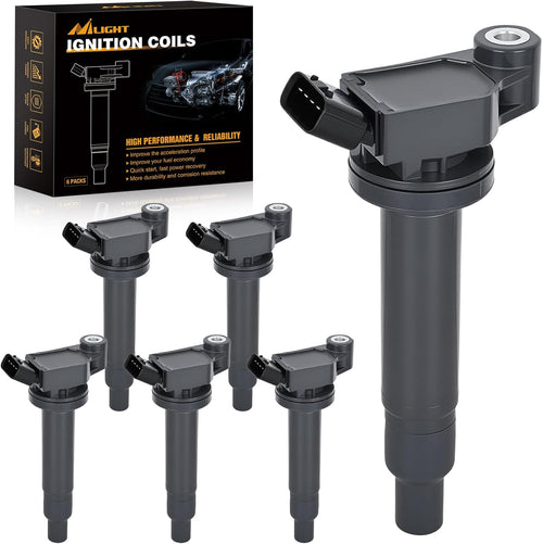 Nilight Ignition Coil Pack UF267 Fit for Toyota Sienna Camry Highlander Avalon Lexus RX300 ES300 RX400h 1999 2000 2001 2002 2003 2004 2005 2006 2007 2008 3.0L 3.3L V6 OE# C1175 Ignition Coils Set of 6