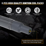 Nilight Ignition Coil Pack UF267 Fit for Toyota Sienna Camry Highlander Avalon Lexus RX300 ES300 RX400h 1999 2000 2001 2002 2003 2004 2005 2006 2007 2008 3.0L 3.3L V6 OE# C1175 Ignition Coils Set of 6, view 2