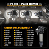 Nilight Ignition Coil Pack UF569 Fit for Buick Chevy GMC Pontiac Saab 9-4X Saturn Outlook Allure Enclave Cadillac CTS SRX XTS Impala Acadia Terrain G6 OE# C1555 D515C GN10494 Ignition Coils Set of 6, view 4