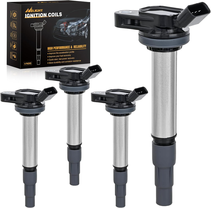 Nilight Ignition Coil Pack UF596 Fit for Toyota Lexus Pontiac Vibe Scion IM/XD Corolla Matrix Prius V CT200H 2008 2009 2010 11 12 13 14 15 16 2017 1.8L L4 OE# C1714 90919-02252 Ignition Coils Set of 4