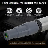 Nilight Ignition Coil Pack UF596 Fit for Toyota Lexus Pontiac Vibe Scion IM/XD Corolla Matrix Prius V CT200H 2008 2009 2010 11 12 13 14 15 16 2017 1.8L L4 OE# C1714 90919-02252 Ignition Coils Set of 4, view 2