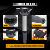 Nilight Ignition Coil Pack UF596 Fit for Toyota Lexus Pontiac Vibe Scion IM/XD Corolla Matrix Prius V CT200H 2008 2009 2010 11 12 13 14 15 16 2017 1.8L L4 OE# C1714 90919-02252 Ignition Coils Set of 4, view 5