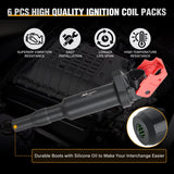 Nilight Ignition Coil UF592 C1638 Automotive Replacement Ignition Coils Fit for BMW 325i 325Ci 328i 330Ci 335i 525i 528i 530i 535i 545i 745Li X3 X5 M5 M6 Z4-2.5 3.0 4.4 4.8L Engine 0221504470, view 2