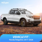 Nilight in Channel Rain Guard for Honda Ridgeline 2017 2018 2019 2020 2021 2022 2023 2024 2025 2026, Inside Mount Window Deflectors for Cars, Smoke Tinted, 4PCS, view 4