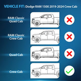 Nilight in Channel Rain Guards for Dodge RAM 1500 2019-2026 Crew Cab Side Window Vent Visors for Rainy Weather, Highway Driving, Sun Glare & Wind Noise Reduction-4pcs, view 5