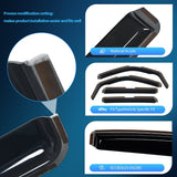 Nilight in-Channel Rain Guards for Frontier Crew Cab 2022 2023 2024 2025, Vent Window Visors, Original Window Deflectors-4PCS, view 2