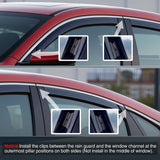 Nilight in-Channel Rain Guards for GMC Terrain 2010-2017, 4PCS | Window Deflectors Window Visors for Fresh Air Circulation, GMC Terrain 2010 2011 2012 2013 2014 2015 2016 2017, Smoke Tinted, view 4