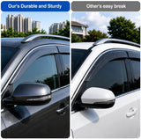 Nilight in-Channel Rain Guards for GMC Terrain 2010-2017, 4PCS | Window Deflectors Window Visors for Fresh Air Circulation, GMC Terrain 2010 2011 2012 2013 2014 2015 2016 2017, Smoke Tinted, view 6