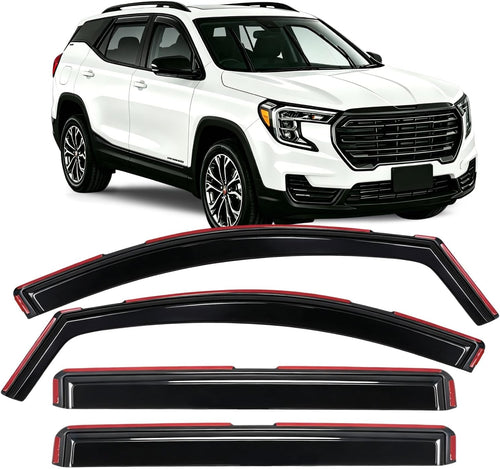 Nilight in-Channel Rain Guards for GMC Terrain 2018-2024, 4PCS | Window Deflectors Window Visors for Fresh Air Circulation, GMC Terrain 2018 2019 2020 2021 2022 2023 2024, Smoke Tinted