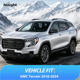 Nilight in-Channel Rain Guards for GMC Terrain 2018-2024, 4PCS | Window Deflectors Window Visors for Fresh Air Circulation, GMC Terrain 2018 2019 2020 2021 2022 2023 2024, Smoke Tinted, view 2