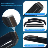 Nilight in Channel Rain Guards for Grand Caravan 2008-2023, Chrysler Town Country 2008 2009 2010 2011 2012 2013 2014 2015 2016, Volkswagen Routan 2009-2012 Window Deflectors, Vent Window Visors-4PCS, view 2