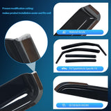 Nilight in Channel Rain Guards for Honda Pilot 2016-2022 Sport/EX-L/Special Edition/Trail Sport, Honda Passport 2019 2020 2021 2022 2023 Original Window Deflectors, Vent Window Visors-4PCS, view 2