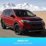 Nilight in Channel Rain Guards for Honda Pilot 2016-2022 Sport/EX-L/Special Edition/Trail Sport, Honda Passport 2019 2020 2021 2022 2023 Original Window Deflectors, Vent Window Visors-4PCS, view 5
