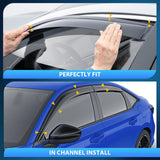 Nilight in Channel Rain Guards for Honda Ridgeline 2017 2018 2019 2020 2021 2022 2023 2024 2025 Original Window Deflectors, Vent Window Visors-4PCS, view 3