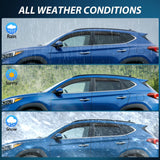 Nilight in-Channel Rain Guards for Hyundai Tucson 2016 2017 2018 2019 2020 2021, Smoke Tinted Window Visor Vent Shield Shade, Fresh Air Ventilation & Rain Protection, 4PCS, view 2