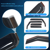 Nilight in Channel Rain Guards for Jeep Gladiator 2020 2021 2022 2023 2024 2025 2026 Side Window Deflectors, Vent Window Visors-4PCS, view 2