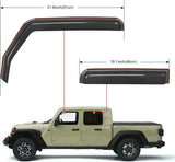 Nilight in Channel Rain Guards for Jeep Gladiator 2020 2021 2022 2023 2024 2025 2026 Side Window Deflectors, Vent Window Visors-4PCS, view 5