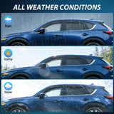 Nilight in-Channel Rain Guards Compatible with Mazda CX-5 2017-2025, Light Smoky Blue Vent Visors, Durable Window Deflectors for Fresh Air Circulation, 4PCS, view 2