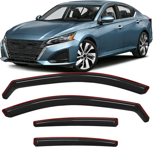 Nilight in-Channel Rain Guards for Nissan Altima 2019-2026, Smoke Tinted Rain Guards Vent Visors Window Deflector, Reduce Wind Noise for Comfortable Driving, 4PCS