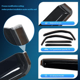 Nilight in-Channel Rain Guards for Toyota Tundra Crew Max 2007 2008 2009 2010 2011 2012 2013 2014 2015 2016 2017 2018 2019 2020 2021, Vent Window Visors, Original Window Deflectors-4PCS, view 2