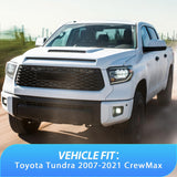 Nilight in-Channel Rain Guards for Toyota Tundra Crew Max 2007 2008 2009 2010 2011 2012 2013 2014 2015 2016 2017 2018 2019 2020 2021, Vent Window Visors, Original Window Deflectors-4PCS, view 5