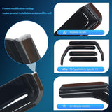 Nilight in Channel Rain Guards for Wrangler JK 2007 2008 2009 2010 2011 2012 2013 2014 2015 2016 2017 2018 Unlimited 4-Door Window Deflectors, Vent Window Visors, view 2