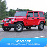 Nilight in Channel Rain Guards for Wrangler JK 2007 2008 2009 2010 2011 2012 2013 2014 2015 2016 2017 2018 Unlimited 4-Door Window Deflectors, Vent Window Visors, view 4