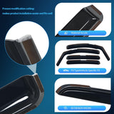 Nilight in Channel Window Deflectors for Chevrolet (Chevy) Trax 2014 2015 2016 2017 2018 2019 2020 2021 2022, Buick Encore 2013-2022 Window Rain Guards, Keep Rain Out & Reduce Wind Noise-4PCS, view 2