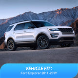 Nilight In Channel Window Deflectors for Ford Explorer 2011 2012 2013 2014 2015 2016 2017 2018 2019 Vent Window Visors,Rain Guards-4PCS, view 6