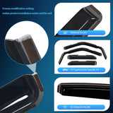 Nilight In-Channel Window Deflectors for Ford F150 Super Cab 2021–2026 & Ford Super Duty Super Cab 2023–2026, Reduce Wind Noise, Rain Guards for Daily Driving, Towing & Work Trucks, Smoke Tinted, 4PCS, view 2