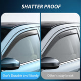 Nilight in Channel Window Visors for Chevy Colorado GMC Canyon 2015-2022 Crew Cab, Smoke Rain Guards, Clip-On Installation, Wind Deflectors for Sun Rain Ventilation-4PCS, view 3