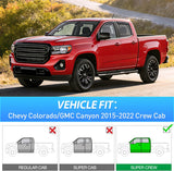 Nilight in Channel Window Visors for Chevy Colorado GMC Canyon 2015-2022 Crew Cab, Smoke Rain Guards, Clip-On Installation, Wind Deflectors for Sun Rain Ventilation-4PCS, view 4