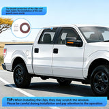Nilight in Channel Window Visors for Ford F150 2009-2014 Crew Cab, Smoke Rain Guards, Clip-On Installation, Wind Deflectors for Sun Rain Ventilation-4PCS, view 6