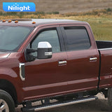 Nilight in-Channel Window Visors for Ford F250 F350 F450 F550 Super Duty Crew Cab 2017–2022, Inside Mount Rain Guards, Smoke Tinted Window Deflectors, Wind & Rain Protection, 4PCS, view 6