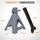 Nilight Jack Stands, 6 Ton (12,000 lbs) Capacity Heavy Duty Steel Car Lifting Stand, Adjustable Height 15.35 Inch to 23.22 Inch, 1 Pair, view 5