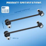 Nilight K750188 Front Sway Bar Links for Chevrolet Equinox 2008-2017 | for 2008 2009 2010 2011 2012 2013 2014 2015 2016 2017 Equinox 2010-2017 GMC Terrain Driver and Passenger Side K750189, view 2