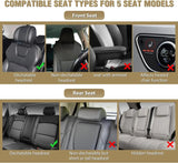 Nilight Kia Civic Corolla Hyundai Honda Camry CRV RAV4 Fusion 5 Seat Covers (Full Set, Black-Blue), view 6