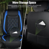 Nilight Kia Civic Corolla Hyundai Honda Camry CRV RAV4 Fusion Front Seat Covers Black-Blue, view 3