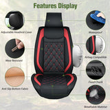 Nilight Kia Civic Corolla Hyundai Honda Camry CRV RAV4 Fusion Front Seat Covers Black-Red, view 2