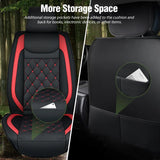 Nilight Kia Civic Corolla Hyundai Honda Camry CRV RAV4 Fusion Front Seat Covers Black-Red, view 3