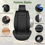 Nilight Kia Civic Corolla Hyundai Honda Camry CRV RAV4 Fusion Front Seat Covers Black, view 2